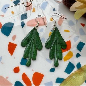Green Swirl Earrings
